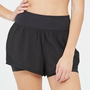 Spanx Get Moving Athletic Shorts (Black,‎ Sz S)